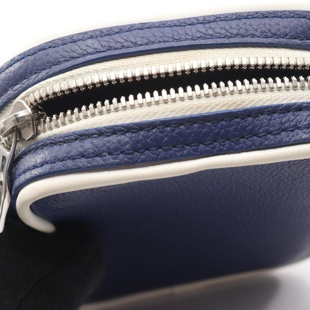 Louis Vuitton Navy Bag Leather Danube White LV Shoulder Blue - Picture 8 of 8
